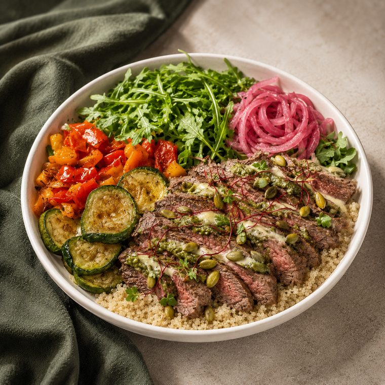 FUEGO bowl — grilled steak with chimichurri